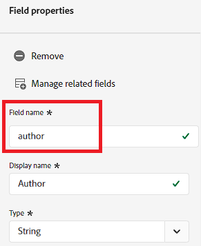 AEP Schema Field Name