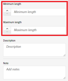 AEP Schema Min Max Length